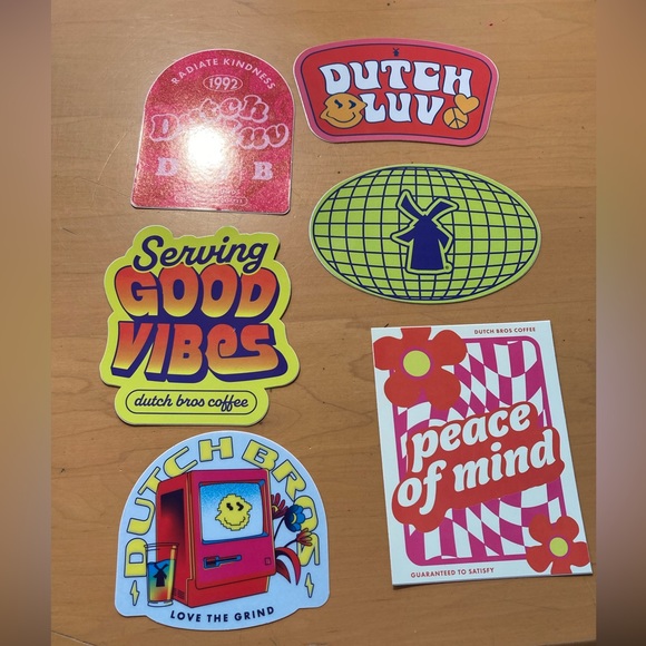 Christmas Arizona Halloween Rare Hard to Find Dutch Bros Stickers Lot of 6